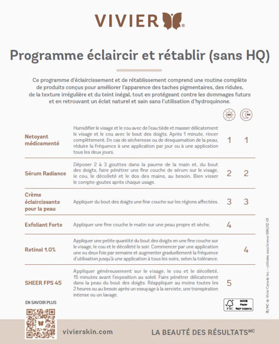 Programme éclaircir et rétablir ( sans HQ)